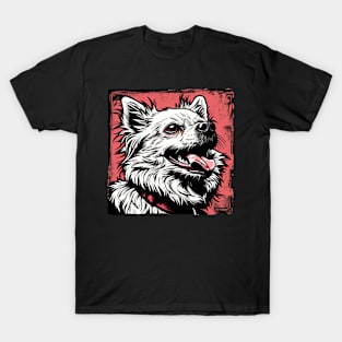 Retro Art American Eskimo Dog Lover T-Shirt